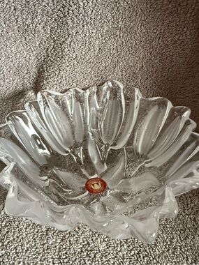 Crystal Clear Decorative Glass Bowl - Clear